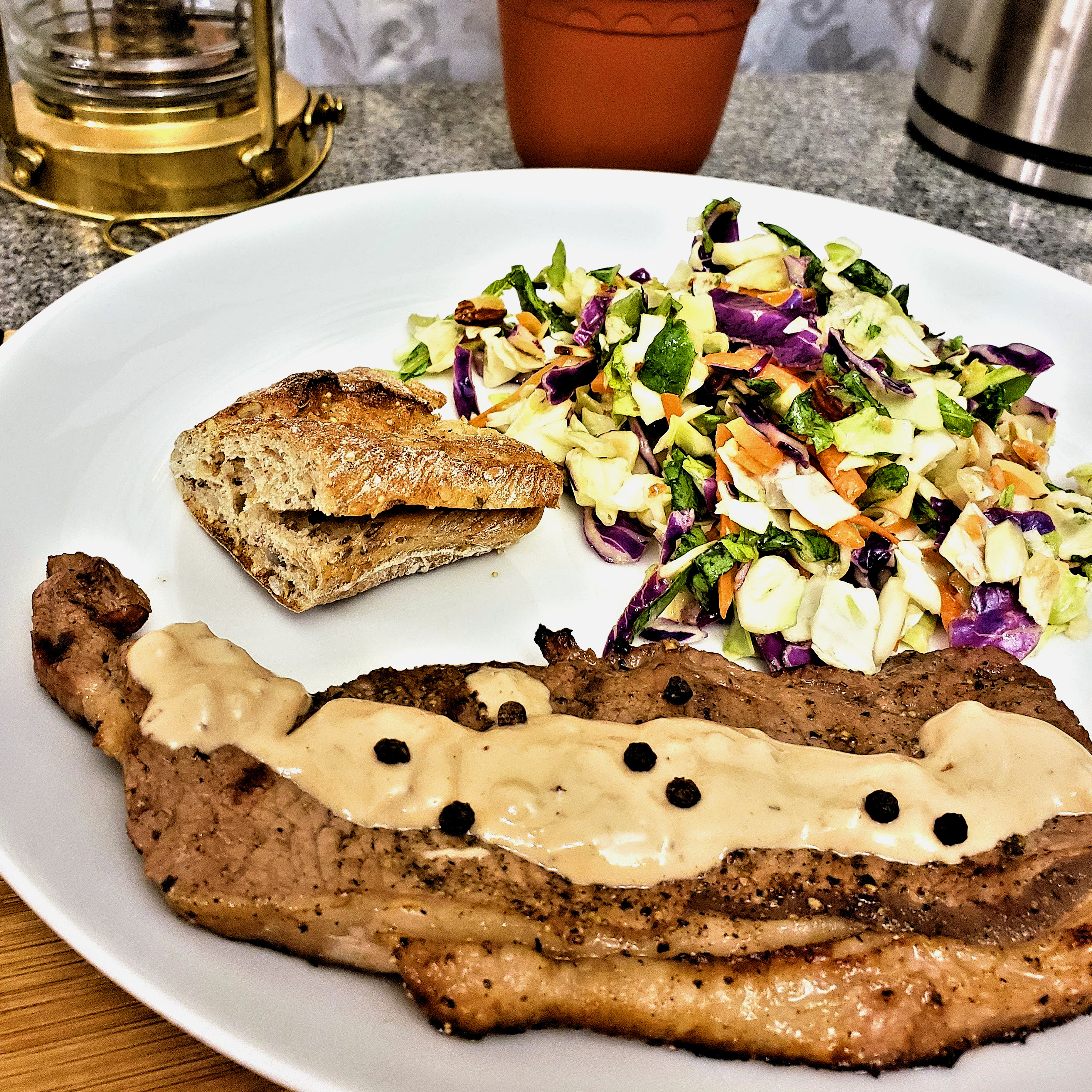 Peppercorn and Dijon Steak Sauce - Evelyn Chartres
