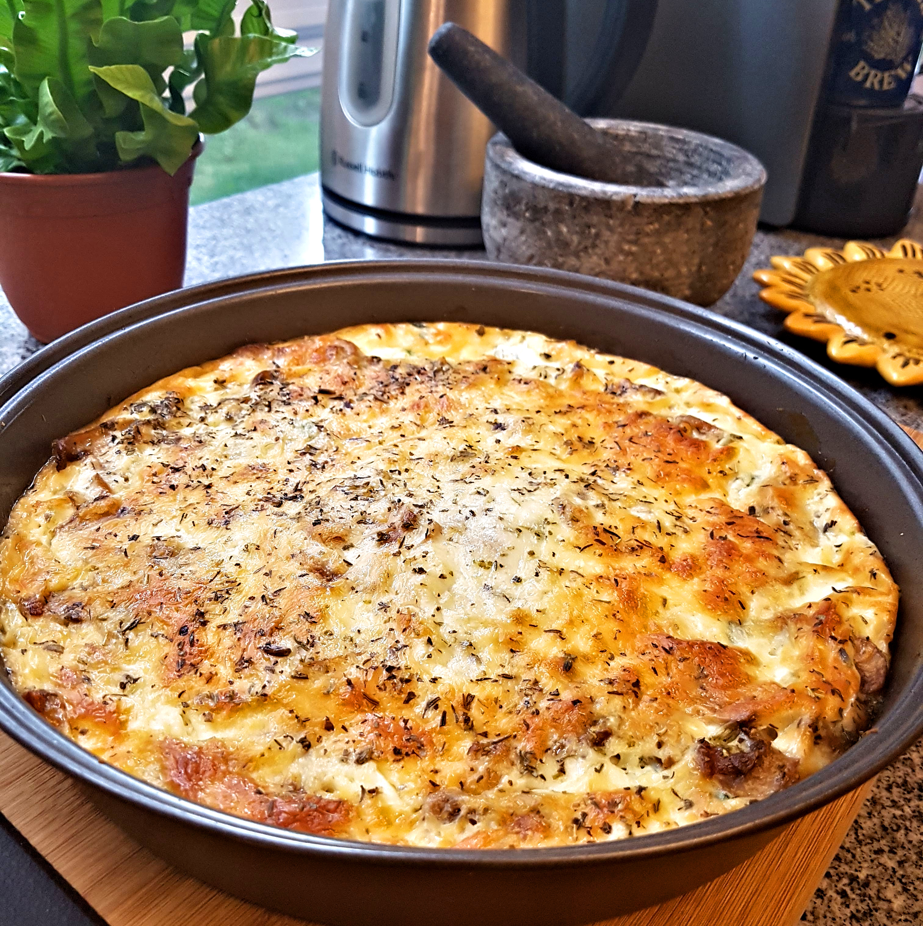Three Cheese Breakfast Quiche - Evelyn Chartres