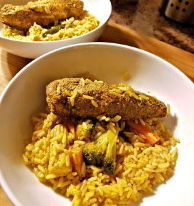 Indian-Spiced Chicken with Rice and Vegetables