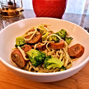 Italian Sausage, Broccoli and Pesto