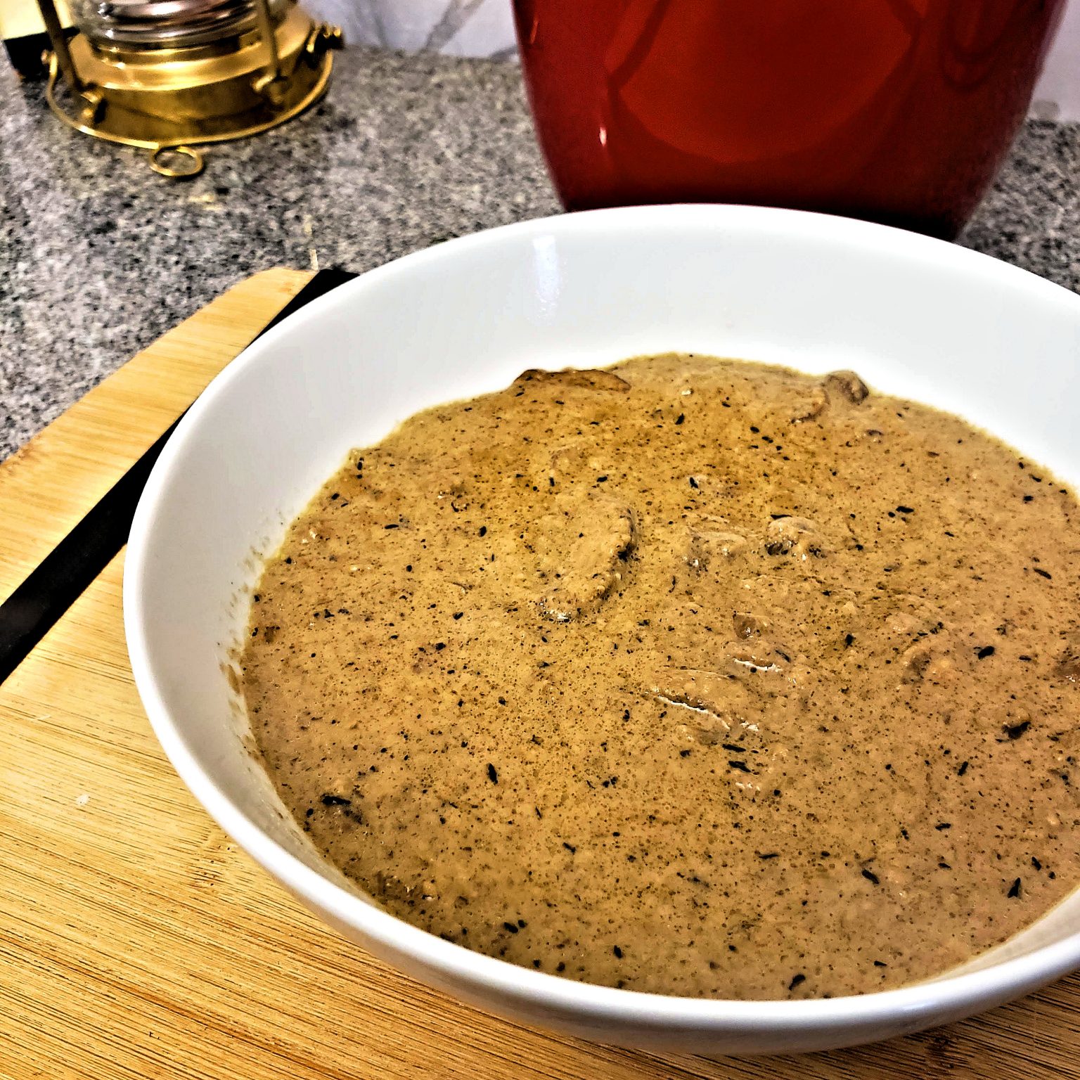 Smokey Cream of Mushroom Soup Evelyn Chartres