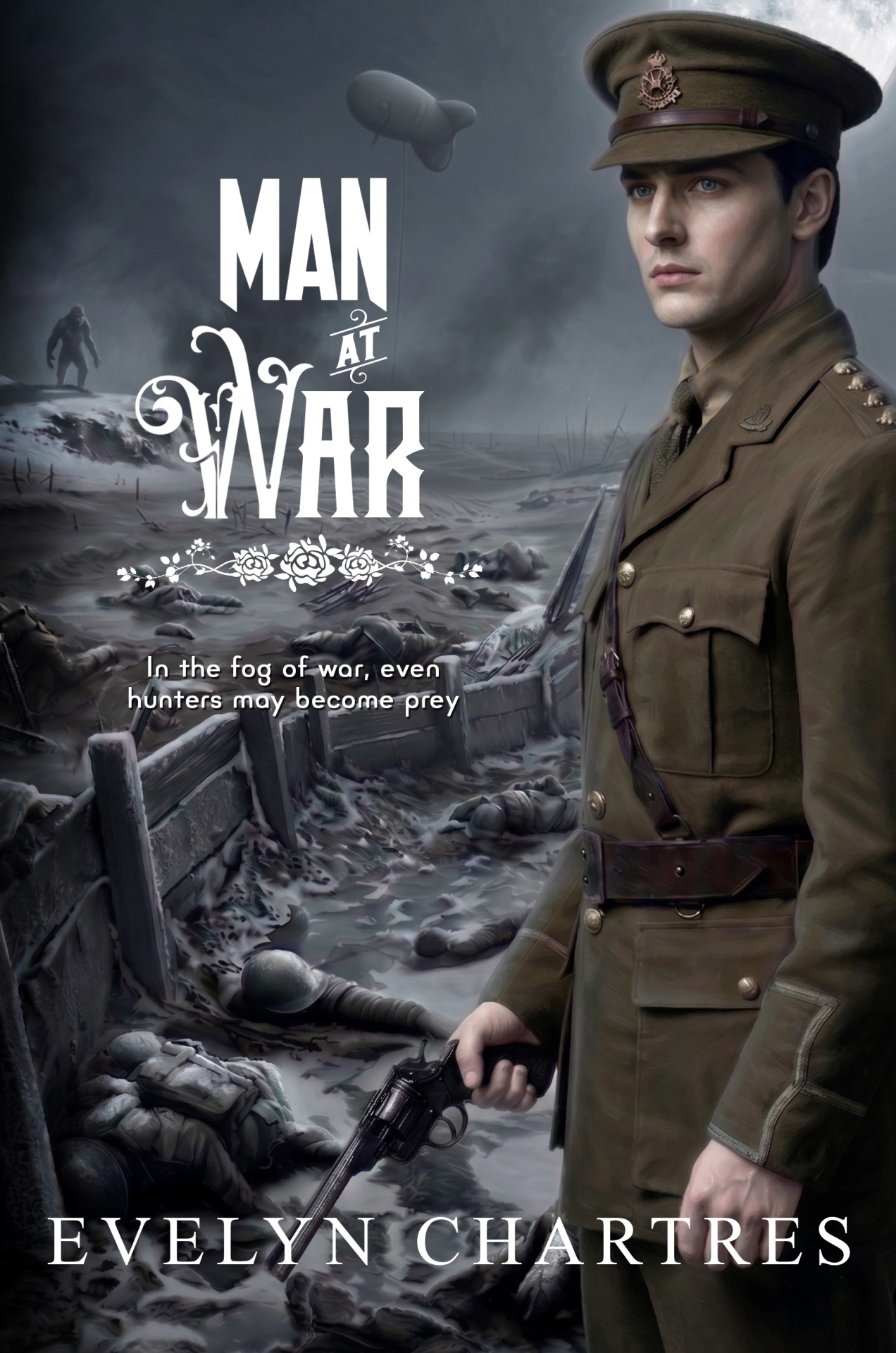 Man at War by Evelyn Chartres. Electronic book cover art.