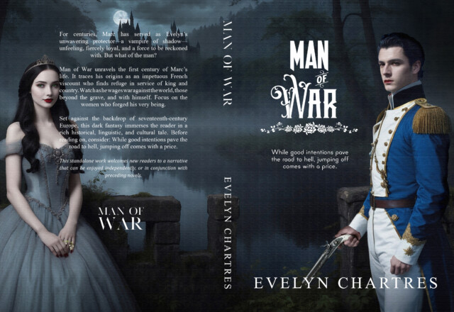 Paperback Sleeve for Man of War by Evelyn Chartres